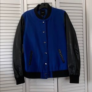 F21 Blue Varsity Jacket